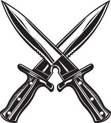 knives silhouette vector art Illustration file