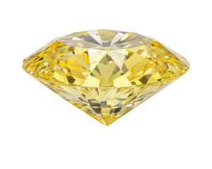 Yellow diamond isolated