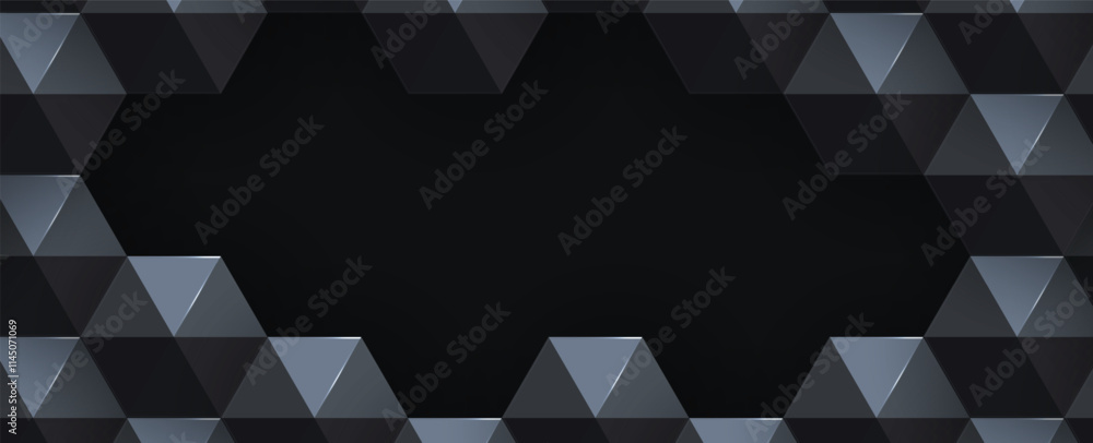 Fototapete Geometric hexagon abstract background with simple polygonal elements