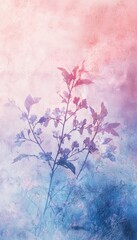 Dreamy Spring Abstract Background with Soft Pink and Blue Watercolor Textures for Design