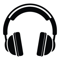 headphone vector art with white background