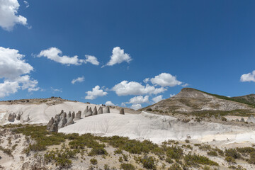 Pampachiri Stone Forest in Andahuaylas Peru. It is a spectacular rocky landscape in pointed or mushroom shapes, product of the eruption of the Qarwarasu and Sotaya volcanoes. 