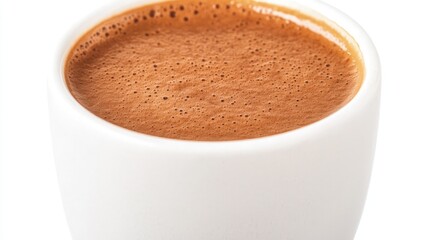Obraz premium Close-up of espresso in a white cup. (1)
