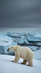 polar bear in the snow
