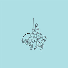 warrior on horseback