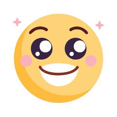 Fototapeta premium cheerful cartoon smile emoticon icon isolated