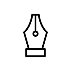 Fountain pen icon with simple and modern design