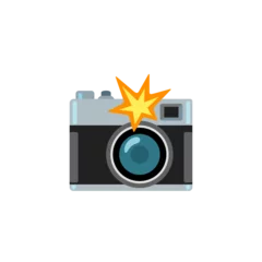 Gordijnen Camera with Flash Emoji © sgra