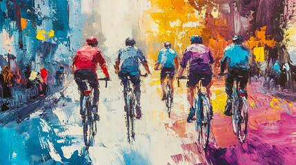 Fototapeta premium Urban Graffiti Art featuring Fashionable Teenage Woman with Bicycle on City Street