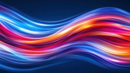 Abstract vibrant wave, colorful flowing lines, dynamic energy.