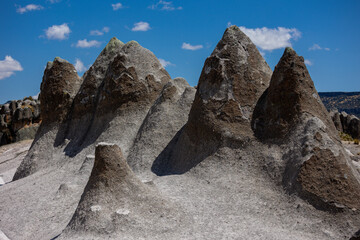 Pampachiri Stone Forest in Andahuaylas Peru. It is a spectacular rocky landscape in pointed or mushroom shapes, product of the eruption of the Qarwarasu and Sotaya volcanoes. 