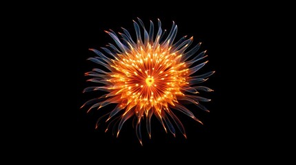 Fototapeta premium A colorful display of fireworks lighting up the night sky, symbolizing celebration and joy during New Year's Day.