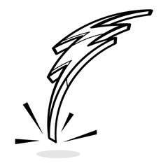 Flash of Light - lightning bolt - Stock Illustration