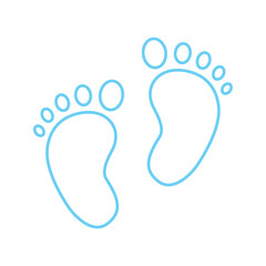 Baby boy footprint icon