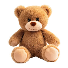 Obraz premium brown teddy bear plush toy white background