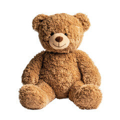 Obraz premium brown teddy bear plush toy white background