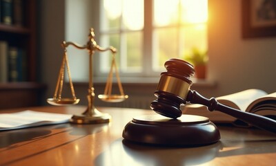 Legal office judge s gavel scales of justice