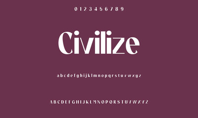 modern and classic sans serif font with a unique style and fancy look. This typeface is perfect for an elegant luxury logo, book or movie title design, fashion brand, magazine, clothes.