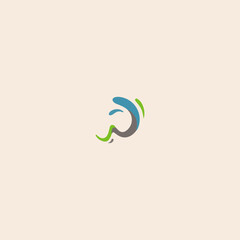 Naklejka premium Colorful splash of water logo icon flat vector design.