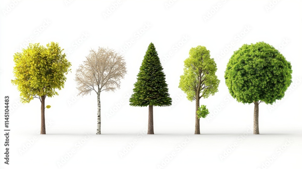 Poster exploring the diversity of coniferous and deciduous trees in a two-r standard environment a comprehe