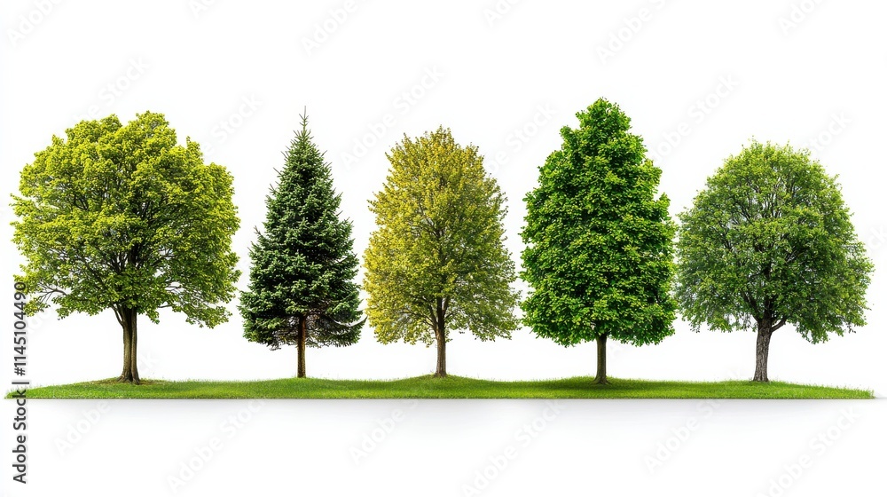 Aufkleber exploring the diverse collection of coniferous and deciduous trees in two r standard a botanical stu