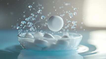 Effervescent tablet. Effervescent. Illustration