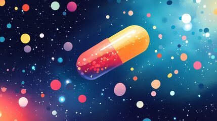 Effervescent tablet. Effervescent. Illustration