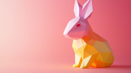 カラフルな折り紙のうさぎ