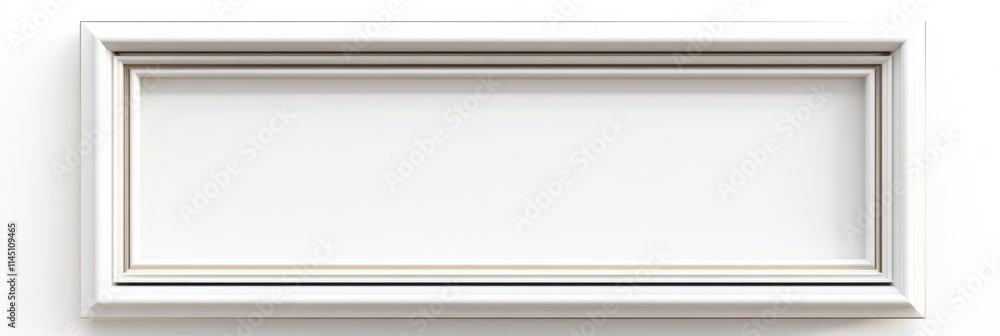 Poster a 3d empty picture frame mockup, isolated on a clean white background with ample room for artwork in