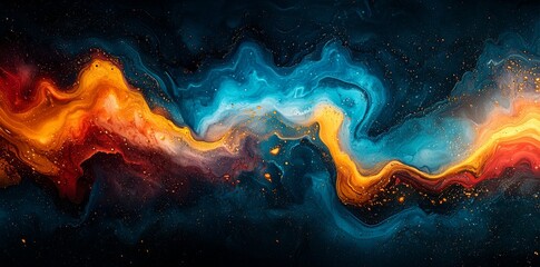 Sleek black marble adorned with golden details. A lavish pattern showcasing golden, fluid illustrations. An abstract, melted gold texture. A 3D render, perfect for backgrounds, fashion, luxury, and