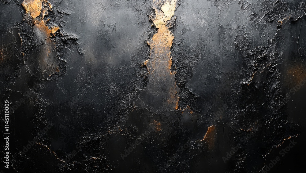Poster for decoration, consider a dark black marble wall with a grunge and rusty texture, ideal for abstrac