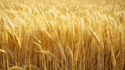 Fototapeta premium Wheat field swaying in the wind
