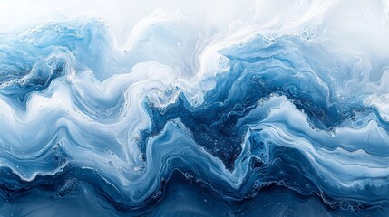 Fototapeta premium Abstract blue marble design. Textured background created with generative AI.