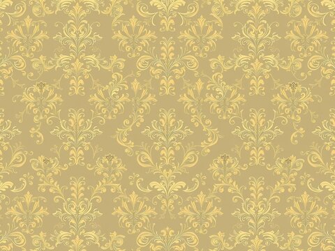 Bright luxury vintage wedding seamless wallpaper background in pastel colors with ornate floral patterns and elegant gold accents, background, patterns