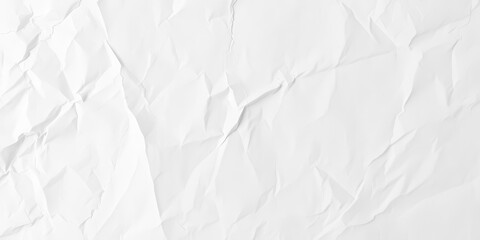 Fototapeta premium Crumpled white paper with textured surface, distressed, abstract, detail