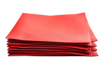 Chinese new year ang pao red envelopes stacked isolate