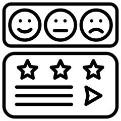 Line icon Feedback vector contact us communication