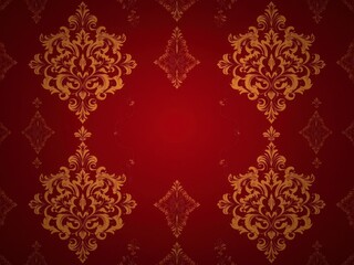 Elegant floral pattern with intricate designs and rich colors, perfect for creating a royal atmosphere in any space, vintage, background