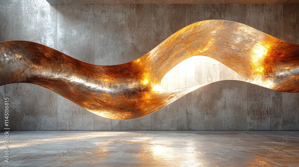 Poster a sophisticated abstract backdrop showcasing metallic elements combined with stone marble and granit