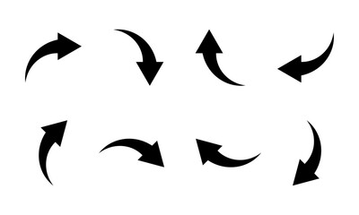 Curved arrows set
