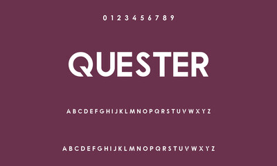 Modern Bold Font. Sans Serif Font. Regular Uppercase Lowercase Typography urban style alphabet fonts for fashion, sport, technology, digital, movie, logo design, vector illustration