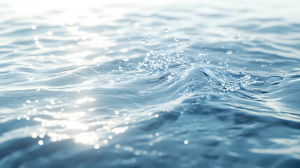 Blurred surface of calm white water, showcasing ripples, splashes, and bubbles with a shimmering texture.