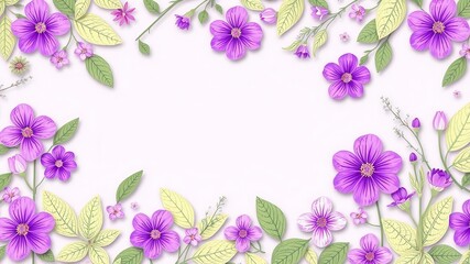 Seamless purple floral wallpaper with delicate flowers and vines, design, floral, nature