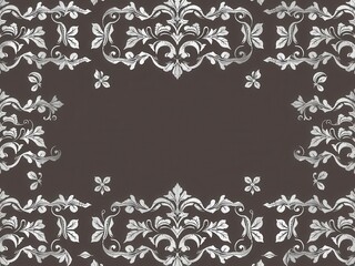 Seamless silver lace leaves wallpaper pattern for elegant interior design projects, metallic, wallpaper, background