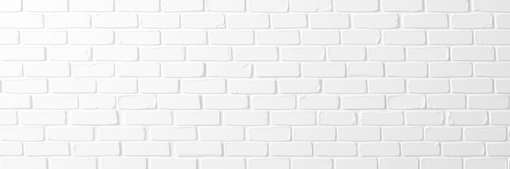 Obraz premium White brick wall with a smooth texture and clean finish, perfect for backgrounds in photography or design projects, photography, clean, finish