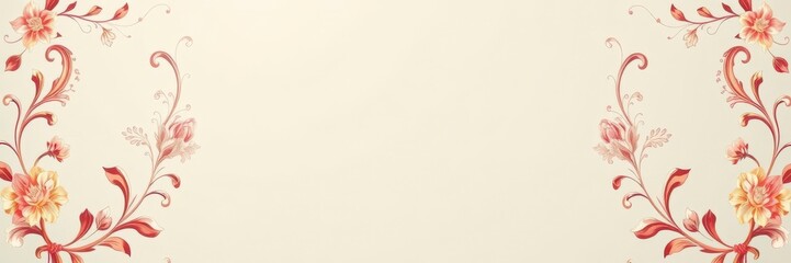 Elegant and luxurious vintage wallpaper pattern with intricate floral designs in bright colors perfect for weddings and events, seamless, pattern