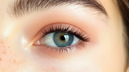 Obraz premium Detailed close-up view of a blue eye highlighting natural beauty and unique features