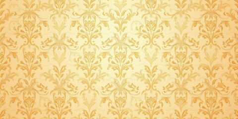 Elegant seamless damask wallpaper with intricate floral patterns in shades of gold and cream, floral, cream, seamless