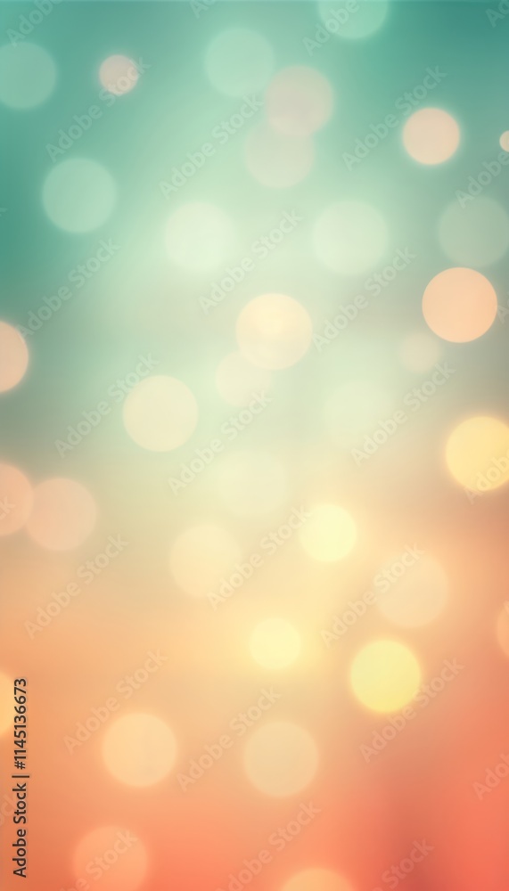 Fototapete blurred warm, cool tones create dreamy background. gentle light bokeh effect suggests peaceful envir