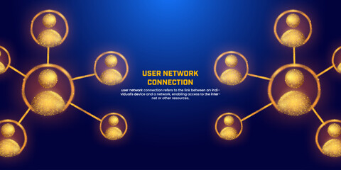 Digital user connections in the internet network, illustrations of cloud computing and wireless networks are suitable for presentation backgrounds, banners, social media posts, and business activities
